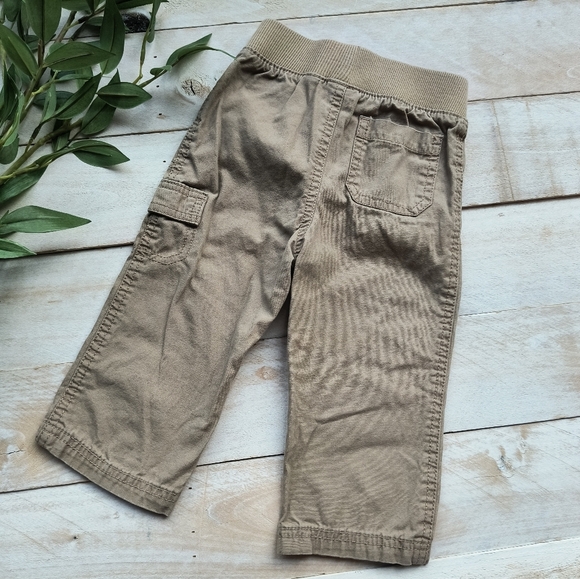 Jumping Beans Baby Boy Khaki Cargo Pants Straight Leg Tan Beige Size 18 Months - Picture 4 of 5